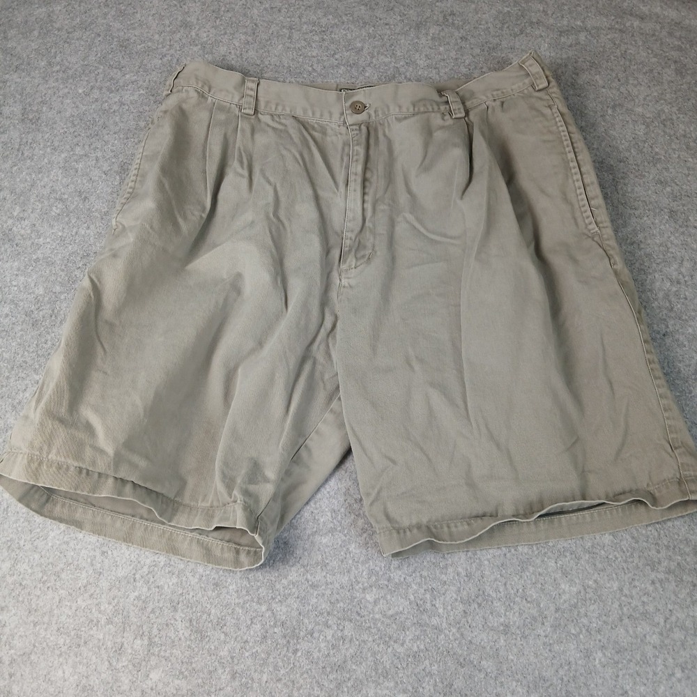 North Bay Shorts Mens 38 Chino Khaki Pleated Cotton EUC
